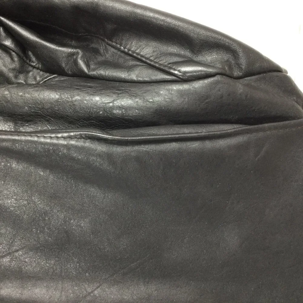 Excelled Black Leather Jacket,‎ Vintage, 42R,